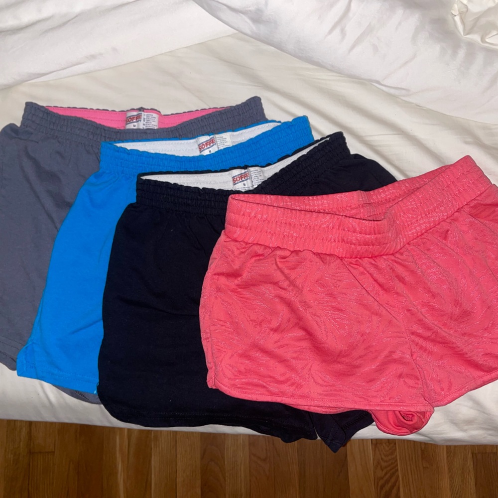 lot of 4 pairs of medium cheer shorts - soffe shorts